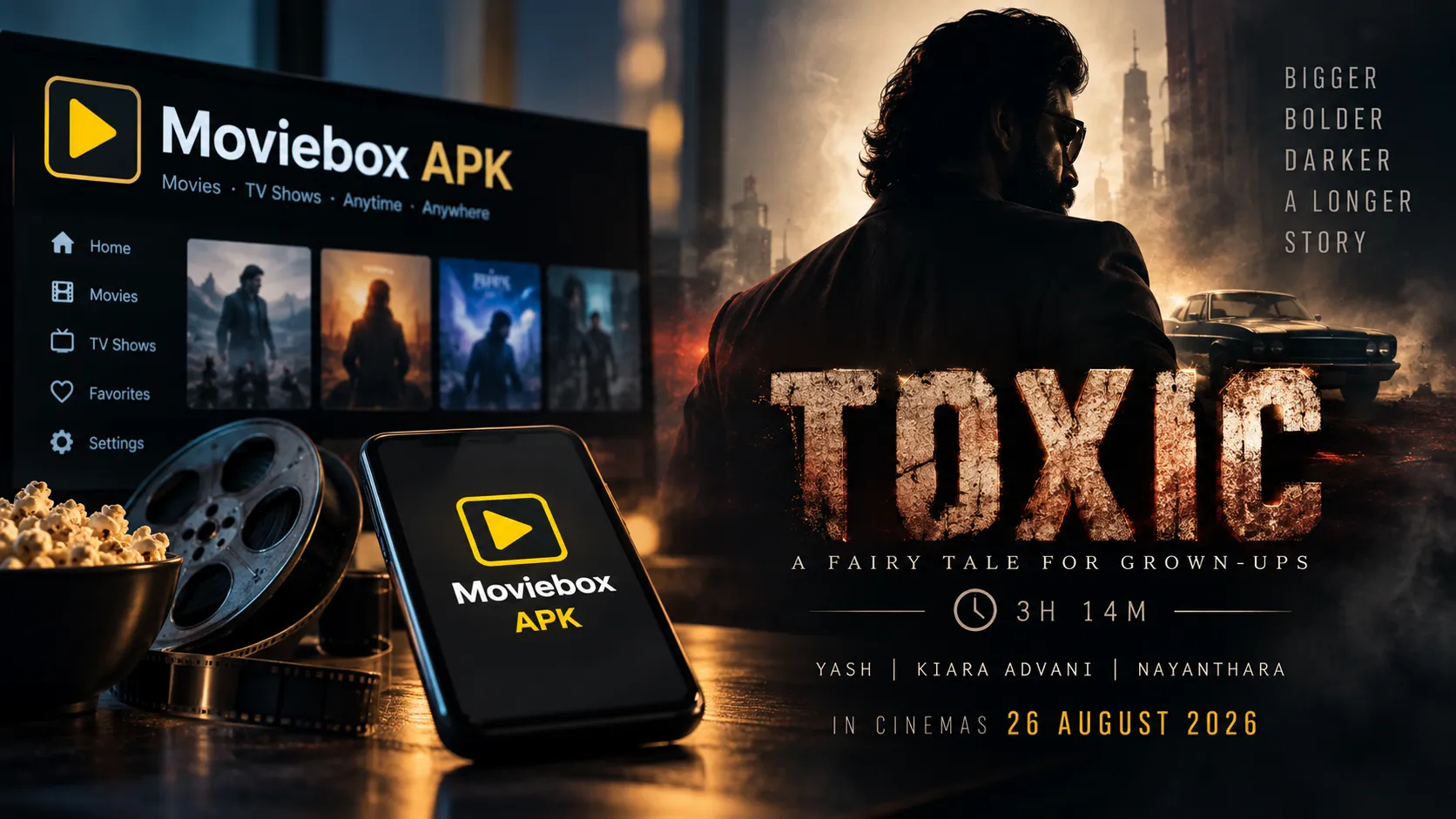 Moviebox apk | Toxic: Yash Returns for 3h 14m