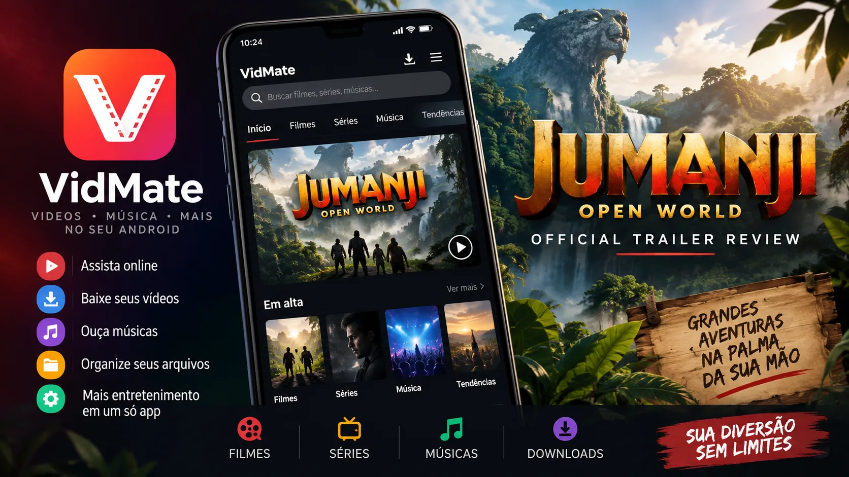 Vidmate | JUMANJI: OPEN WORLD - Official Trailer Review